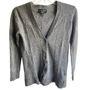Banana Republic Fipucci Women's Grey Italian Cashmere Knit V-Neck‎ Cardigan